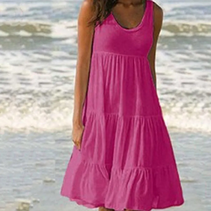 Vestido Midi sem Manga Flor de Lis - Priya