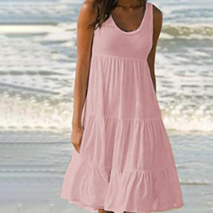 Vestido Midi sem Manga Flor de Lis - Priya