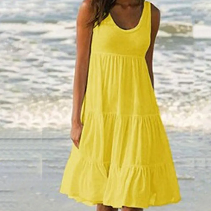 Vestido Midi sem Manga Flor de Lis - Priya