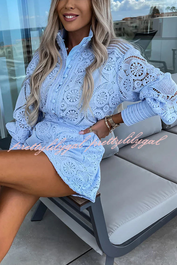 Conjunto Radiant Blessings – Blusa e Shorts de Renda de Crochê - Priya