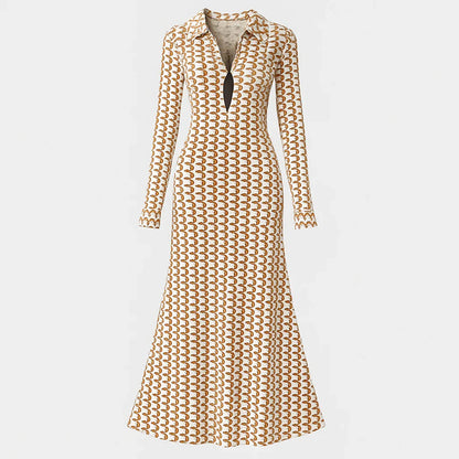 Vestido de Manga Longa Ondas - Priya