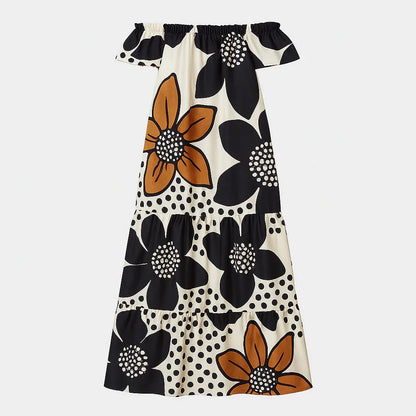 Vestido floral ombro a ombro - Priya