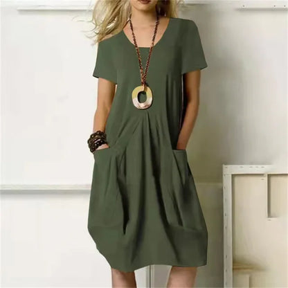 Vestido Midi Solto Gola Redonda Allure - Priya