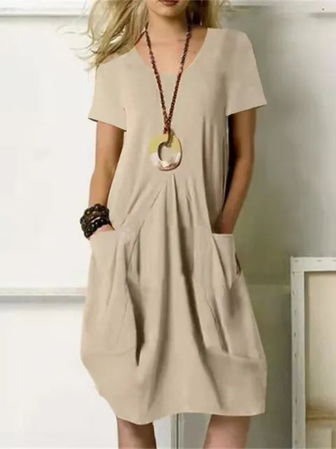 Vestido Midi Solto Gola Redonda Allure - Priya